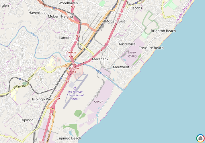 Map location of Merebank East